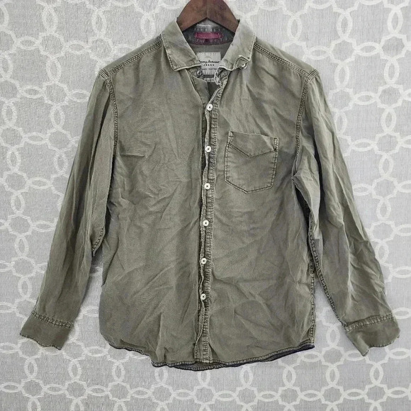 Tommy Bahama Island Crafted Men's S/P Tencel Button Down Green Long sleeve - Picture 1 of 8